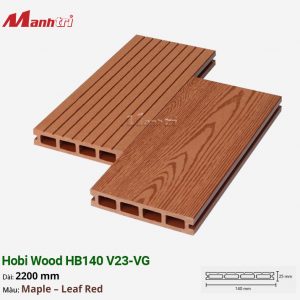 Sàn gỗ nhựa Hobi Wood HB140 V23-VG_Maple – Leaf Red