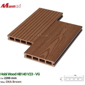 Sàn gỗ nhựa Hobi Wood HB140 V23-VG_OKA Brown