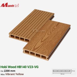 Sàn gỗ nhựa Hobi Wood HB140 V23-VG_Vibrant Yellow