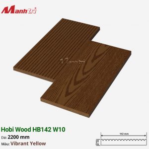 Gỗ Nhựa Ốp Tường, Trần Hobi Wood HB142 W10_Vibrant Yellow