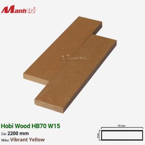 Gỗ Nhựa Ốp Tường, Trần Hobi Wood HB70 W15_Vibrant Yellow