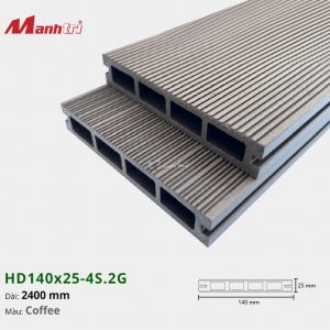 sàn gỗ HD140x25-4S-2G-Red Coffee