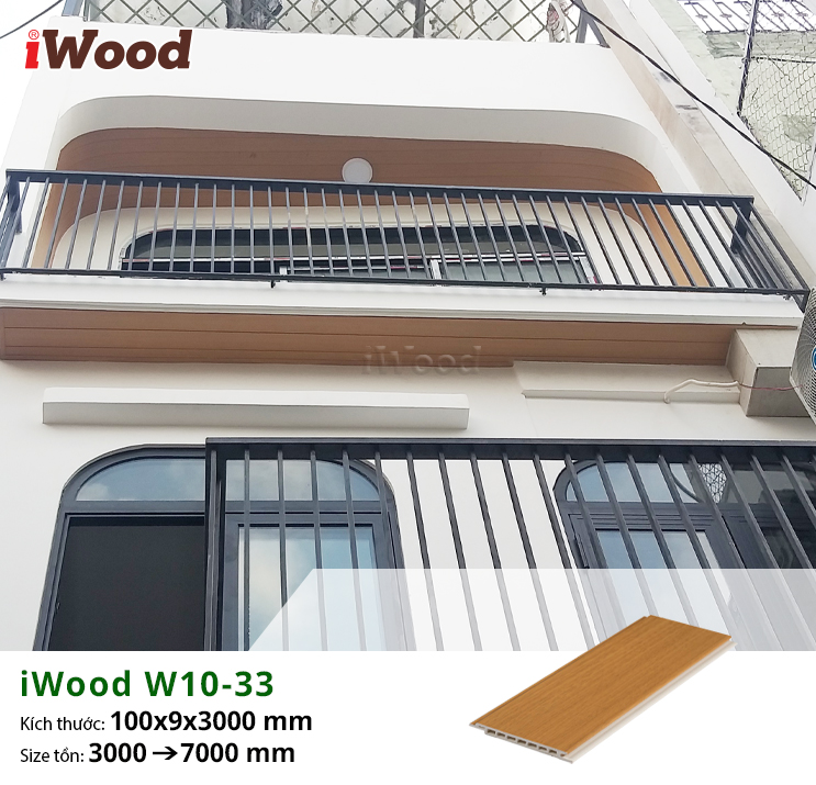 ảnh hoàn thiện tại công trình của tấm iWood W10-33
