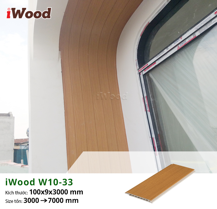 ảnh hoàn thiện tại công trình của tấm iWood W10-33