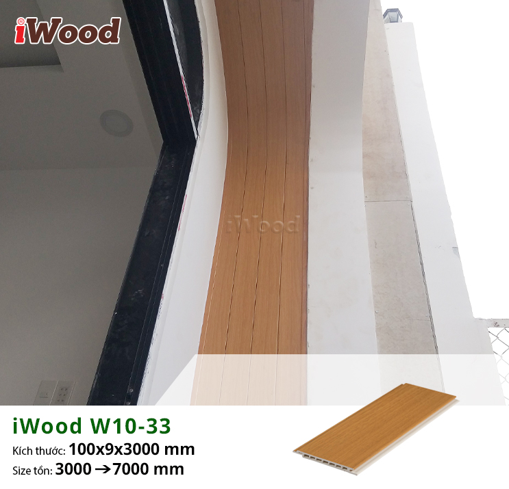 ảnh hoàn thiện tại công trình của tấm iWood W10-33