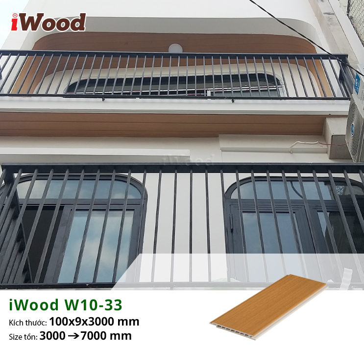 ảnh hoàn thiện tại công trình của tấm iWood W10-33
