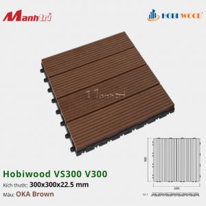 Vỉ Gỗ Nhựa Hobi Wood VS300 V300-OKA Brown