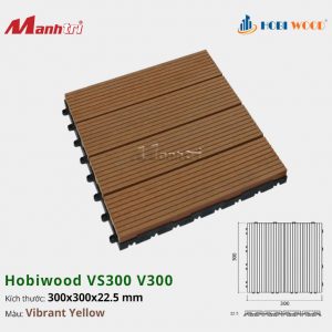 Vỉ Gỗ Nhựa Hobi Wood VS300 V300-Vibrant Yellow