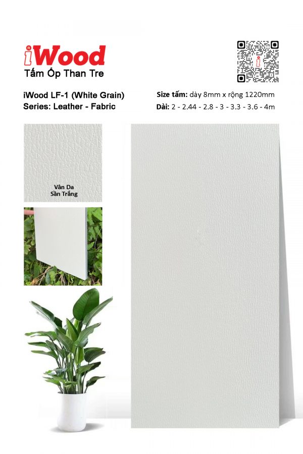 Tấm ốp than tre vân da iWood LF-1