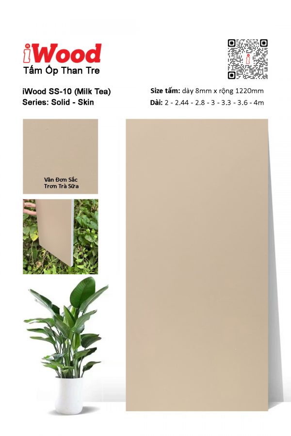 Tấm ốp than tre đơn sắc SS-10