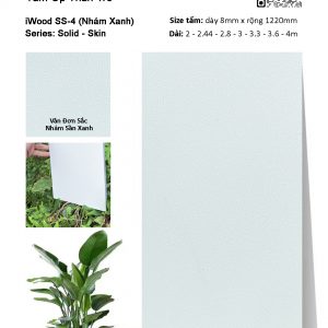 Tấm ốp than tre vân đơn sắc iWood SS-4