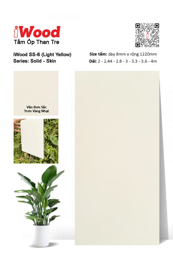 Tấm ốp than tre đơn sắc SS-6
