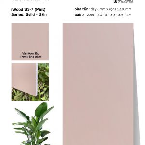 Tấm ốp than tre vân đơn sắc iWood SS-7