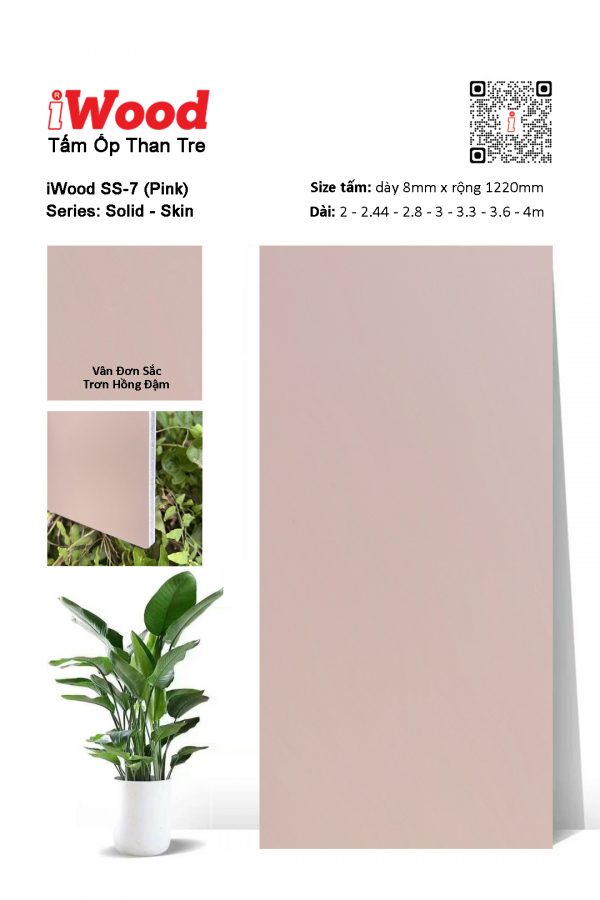 Tấm ốp than tre đơn sắc SS-7