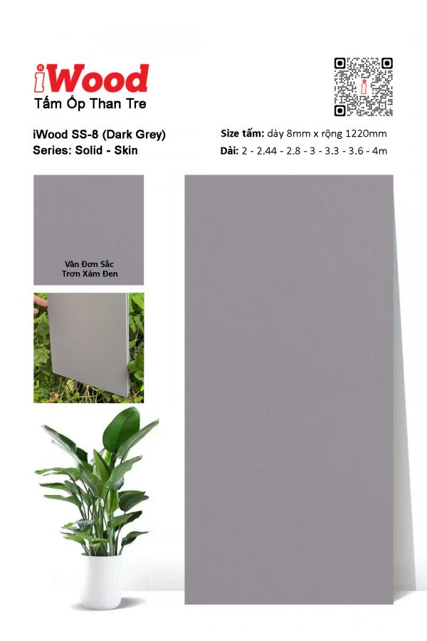 Tấm ốp than tre đơn sắc SS-8