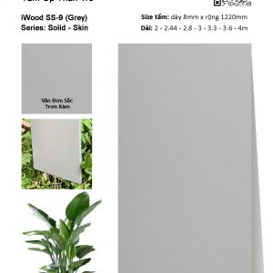 Tấm ốp than tre vân đơn sắc iWood SS-9