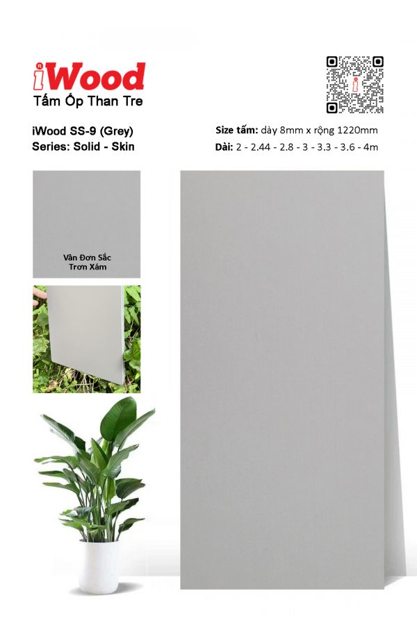 Tấm ốp than tre đơn sắc SS-9