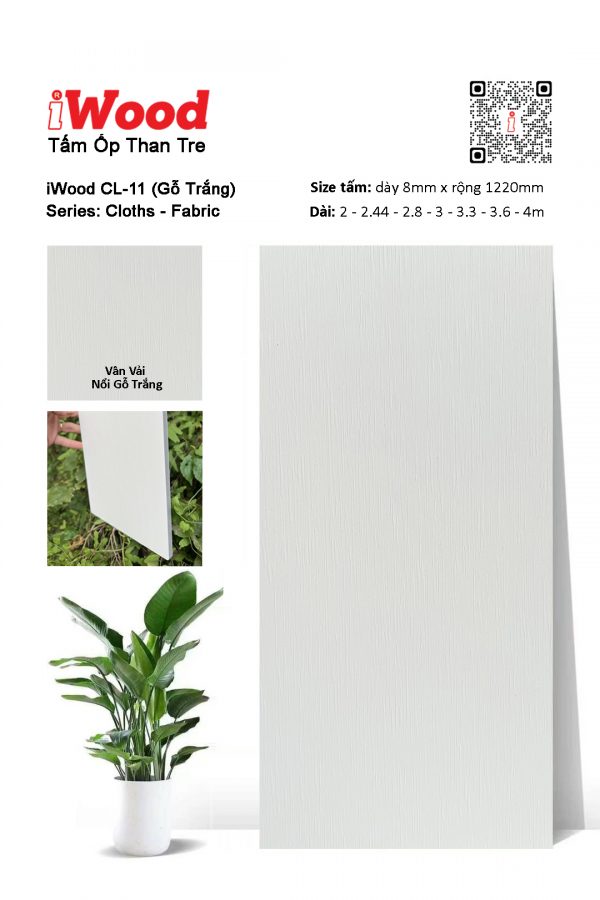 Tấm ốp than tre vân vải iWood CL-11
