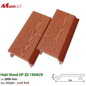Gỗ Nhựa Ốp Tường, Trần Hobi Wood OP 2D 156W29_Maple Leaf Red