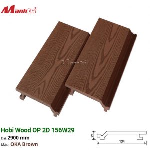 Gỗ Nhựa Ốp Tường, Trần Hobi Wood OP 2D 156W29_OKA Brown