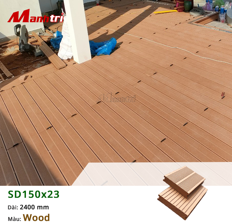 Thi công gỗ nhựa Composite lót sàn hồ bơi tại Củ Chi