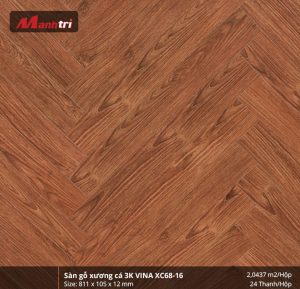 Sàn gỗ xương cá 3K Vina XC68-16