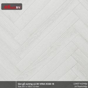 Sàn gỗ xương cá 3K VINA XC68-18