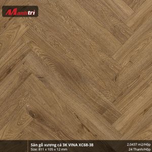 Sàn gỗ xương cá 3K VINA XC68-38