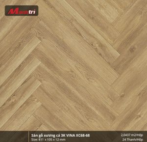 Sàn gỗ xương cá 3K Vina XC68-68