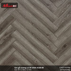 Sàn gỗ xương cá 3K VINA XC68-98