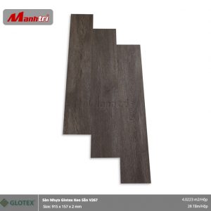 Sàn nhựa Glotex 2mm keo sẵn V267