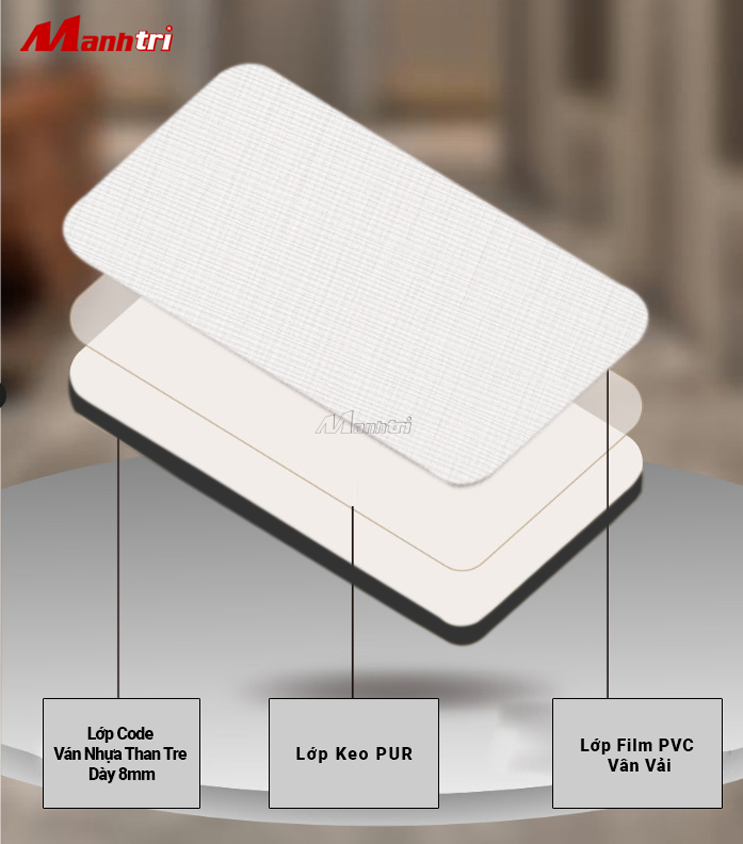 Mẫu tấm ốp đa năng sợi than tre vân vải đơn sắc