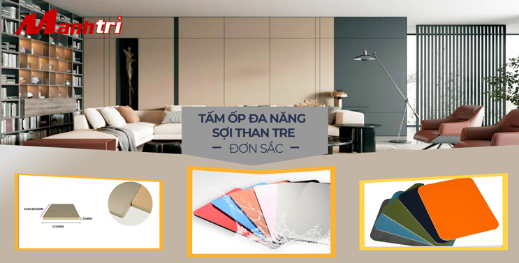Tấm ốp than tre đơn sắc iWood mẫu SS