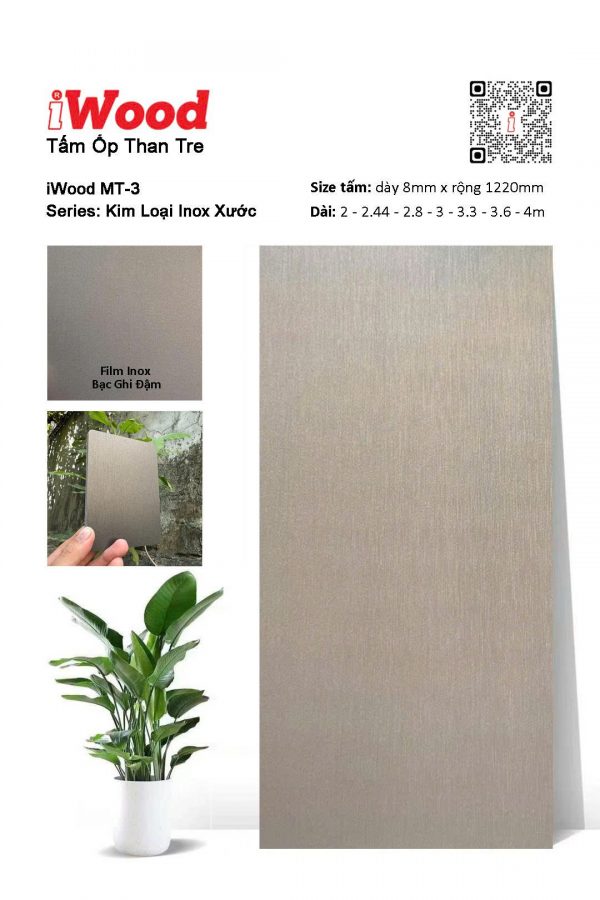 Tấm Ốp Inox Xước Kim Loại