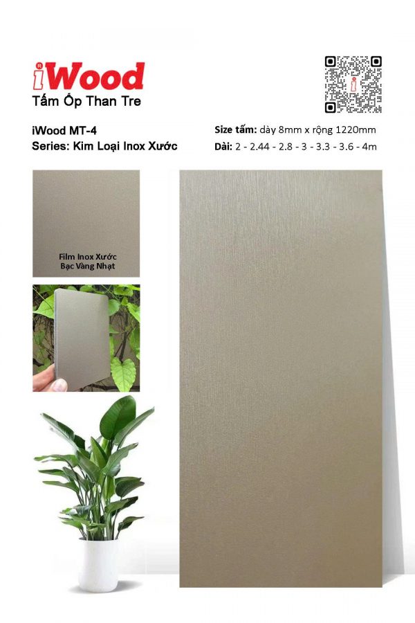 Tấm Ốp Inox Xước Kim Loại