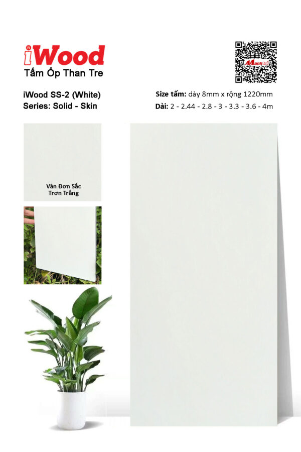 Tấm ốp than tre vân đơn sắc iWood SS-2