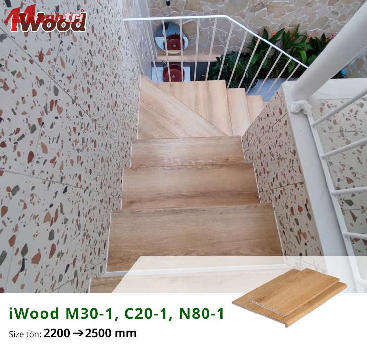Bậc cầu thang iWood lắp đặt tại công trình thực tế