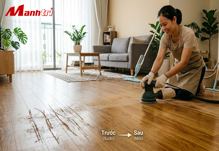Quy trình thi công sàn gỗ sồi châu Âu chuyên nghiệp với độ chính xác cao