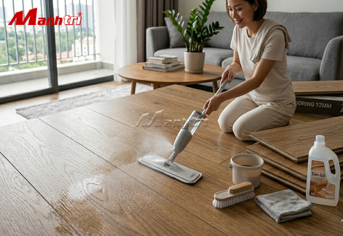 Lót sàn gỗ công nghiệp