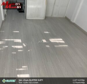 Thi công sàn nhựa hèm khoá Glotex S:471 tại Q.3
