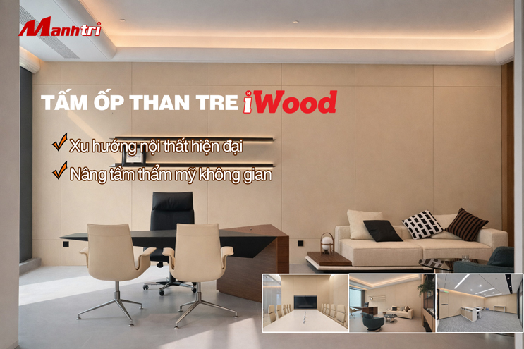 Thi công tấm ốp than tre iWood cho dự án thực tế