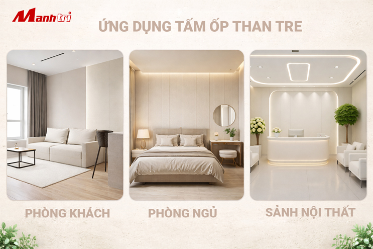 Ứng dụng tấm ốp than tre iWood