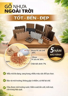Gỗ nhựa ngoài trời composite