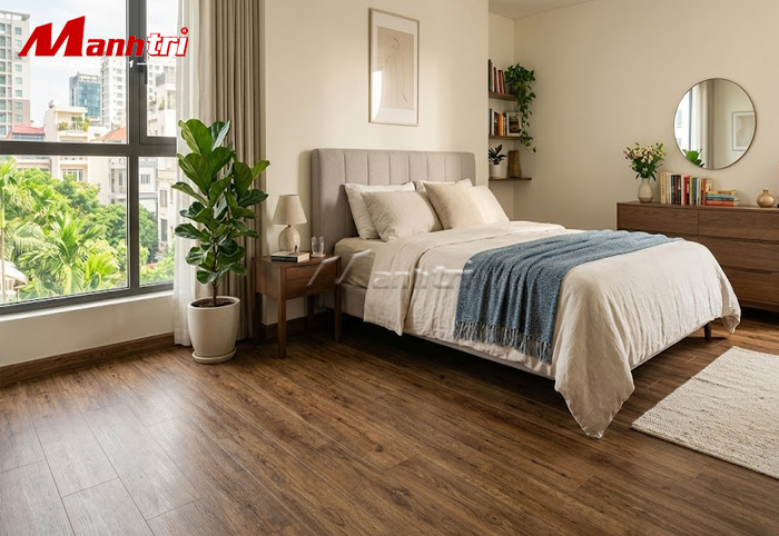 Ốp tường PVC trên khung đá, mẫu vân gỗ cổ điển