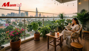 Gỗ nhựa ngoài trời lót sàn ban công