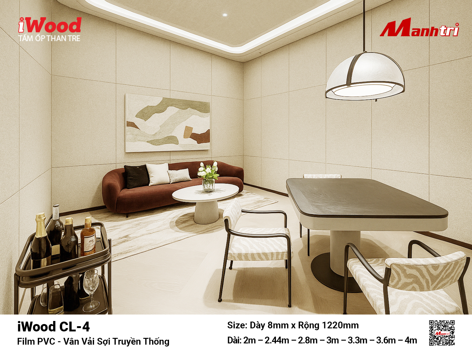 Sàn nhựa vân đá cao cấp tại showroom Mạnh Trí