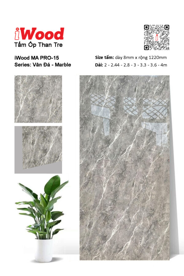 Tấm ốp than tre vân đá MA PRO-15