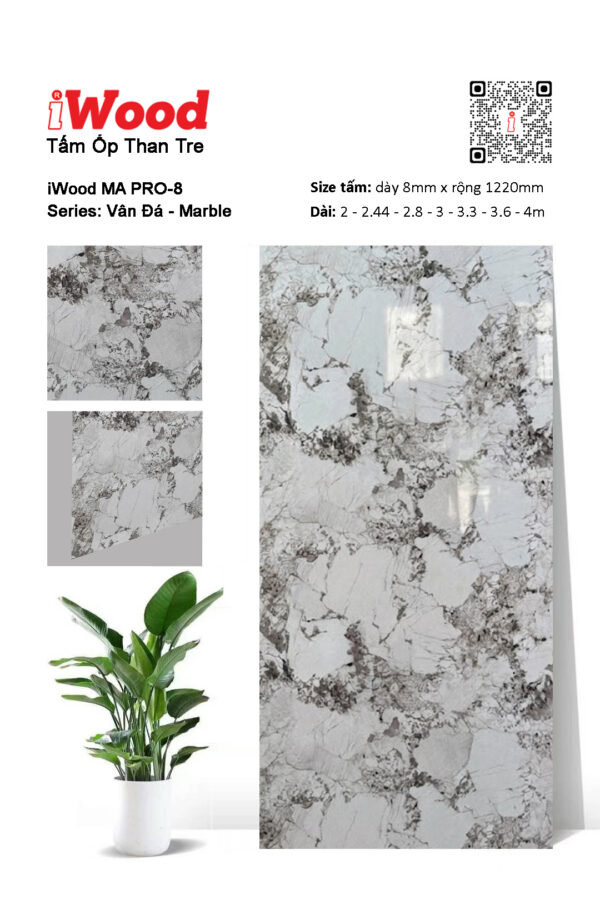 Tấm ốp than tre vân đá MA PRO-8