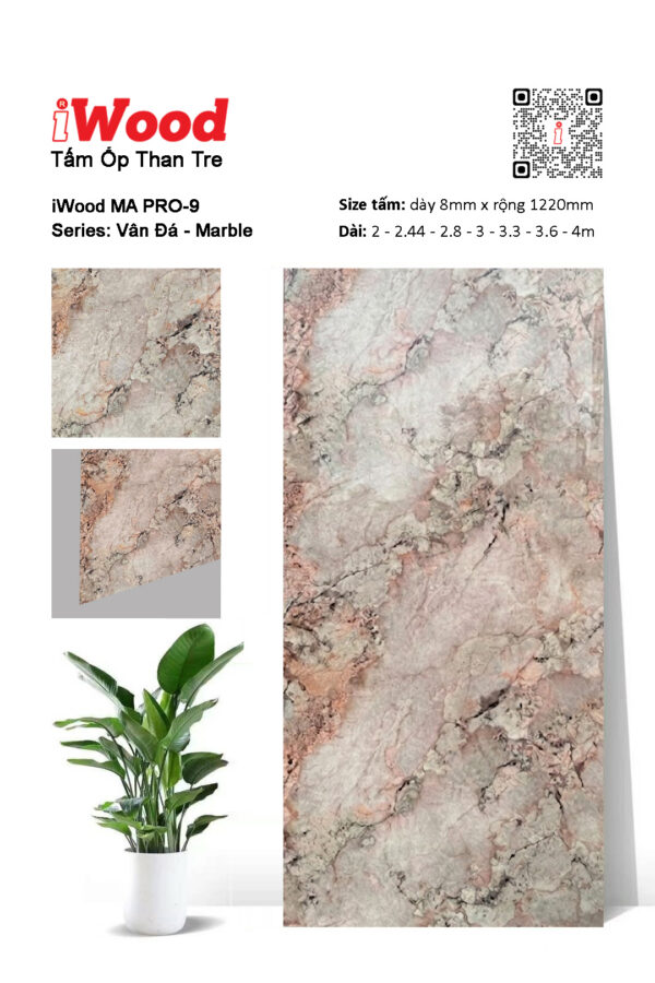 Tấm ốp than tre vân đá MA PRO-9