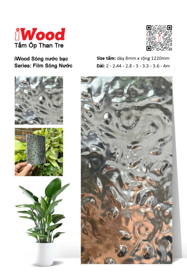 Tấm ốp than tre vân sóng nước SNB